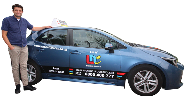 Lucas Zych's driving school car